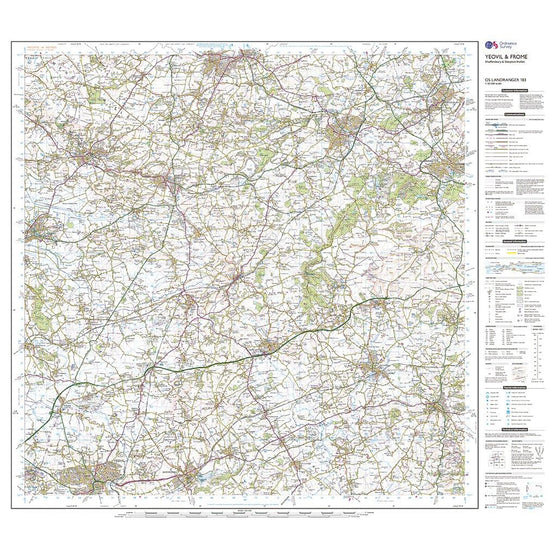 Landranger Active 183 Yeovil & Frome Map With Digital Version