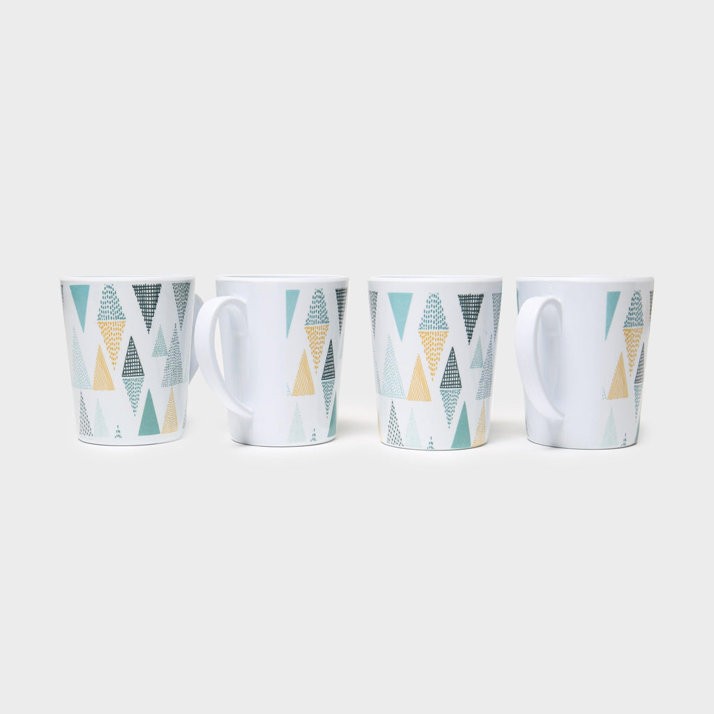 Geo Triangle Mugs 4 Pack