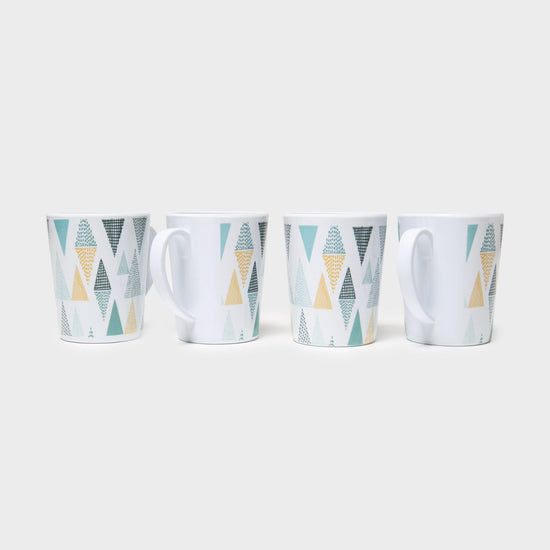 Geo Triangle Mugs 4 Pack