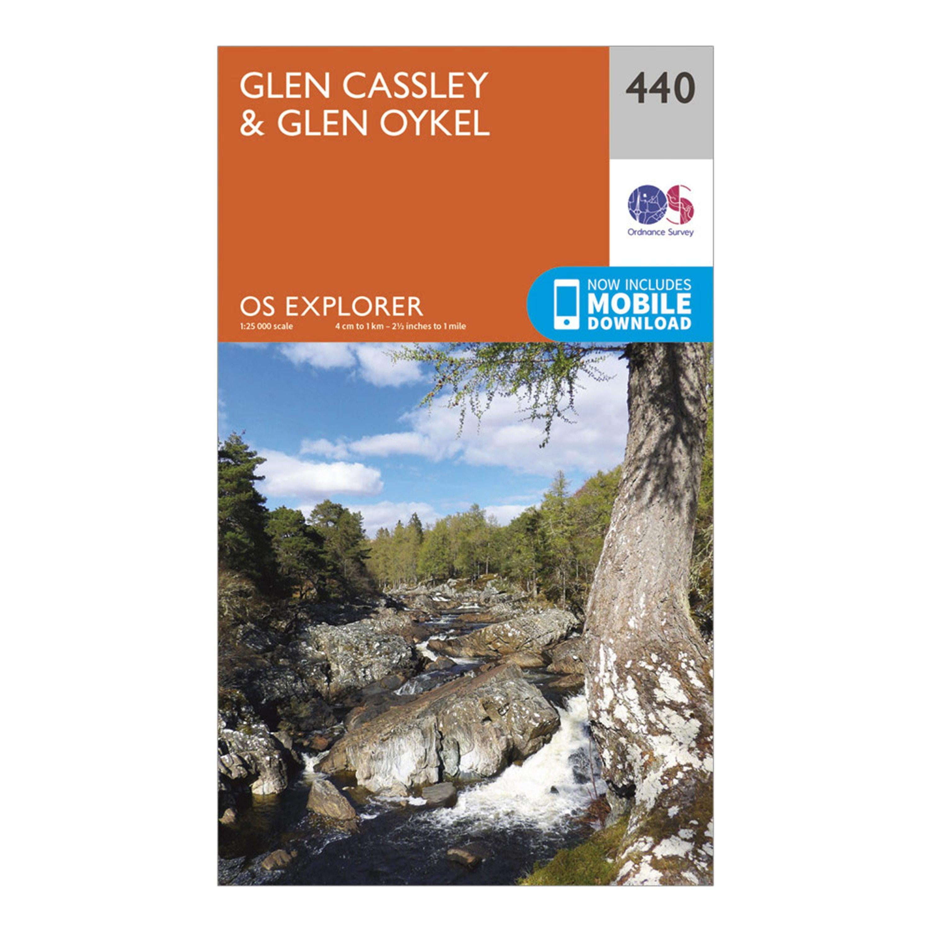 Explorer 440 Glen Cassley & Glen Oykel Map With Digital Version