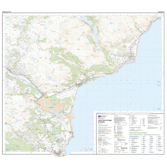 Explorer 441 Lairg, Bonar Bridge & Golspie Map With Digital Version