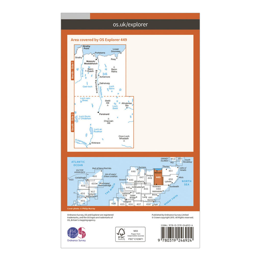 Explorer 449 Strath Halladale & Strathy Point Map With Digital Version