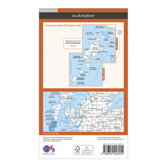Explorer 452 Barra & Vatersay Map With Digital Version