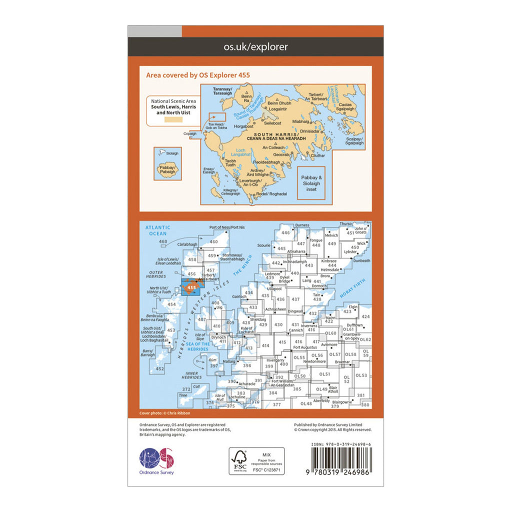 Explorer 455 South Harris Map With Digital Version