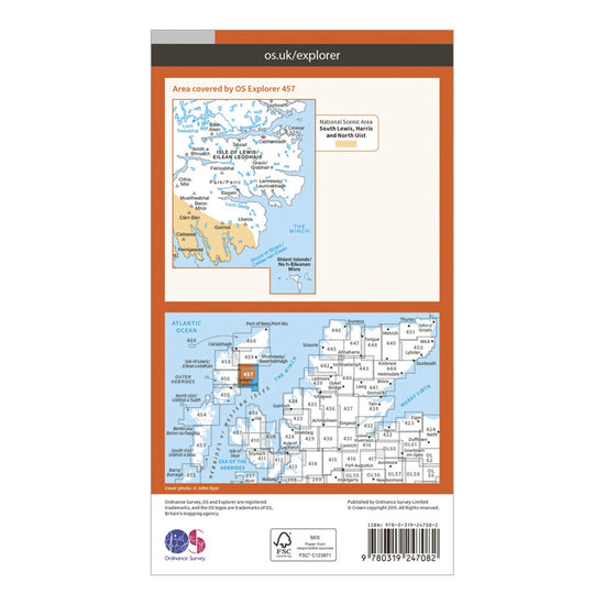 Explorer 457 South East Lewis Map With Digital Version