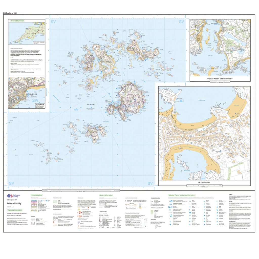 Explorer 101 Isles of Scilly Map With Digital Version