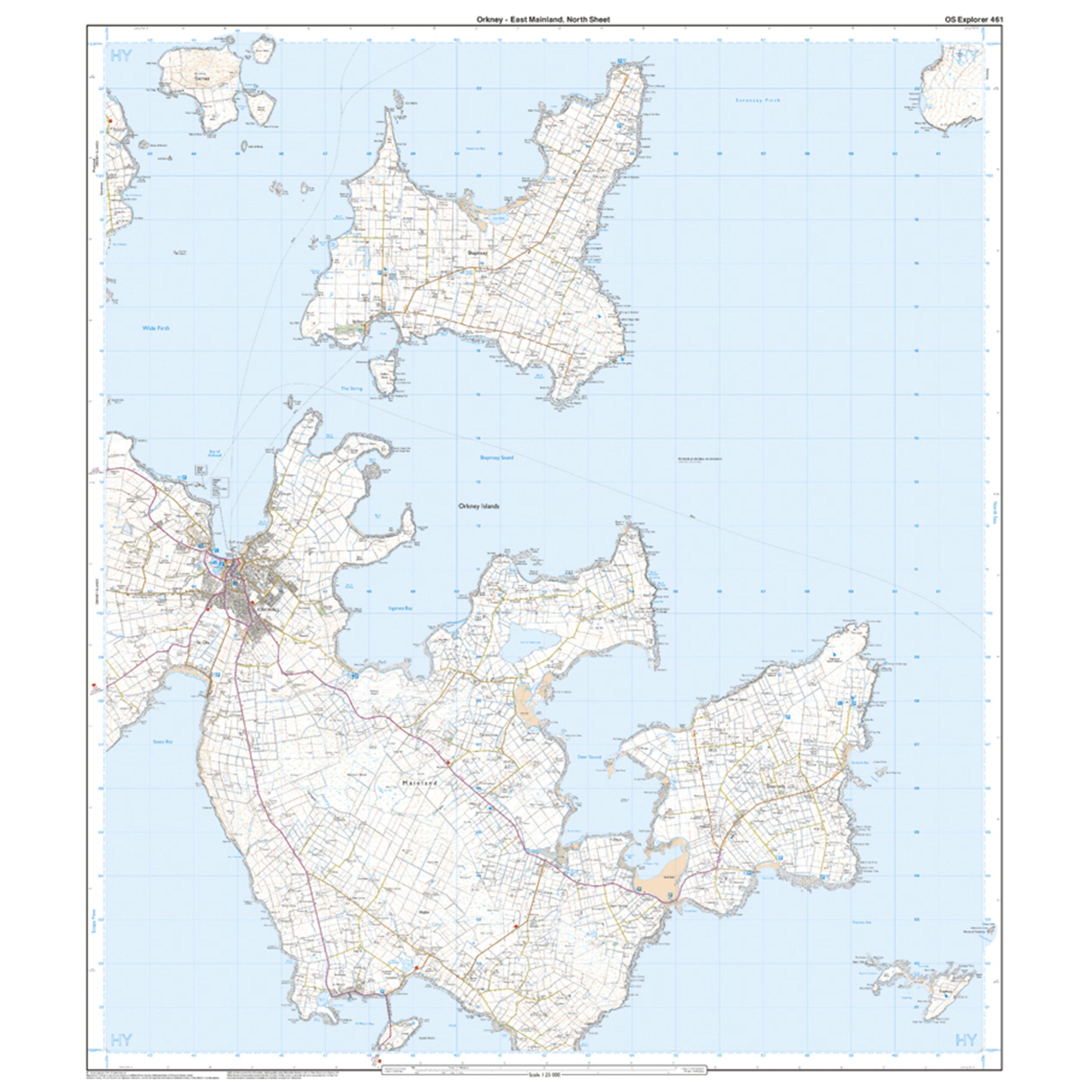 Explorer 461 Orkney – East Mainland Map With Digital Version