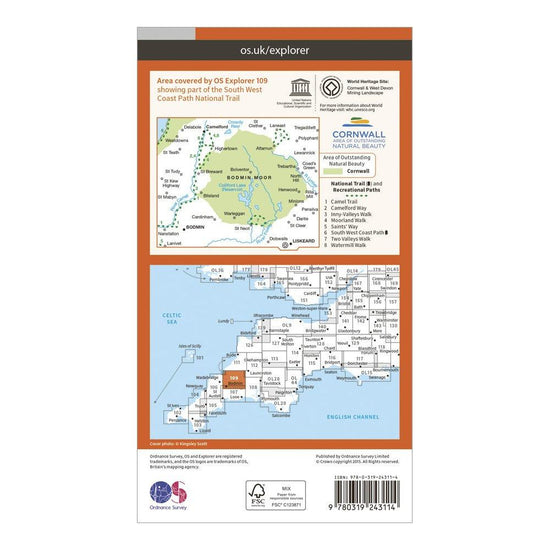 Explorer 109 Bodmin Moor Map With Digital Version
