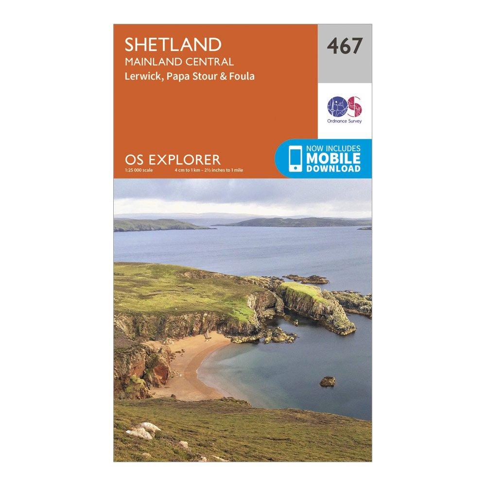 Explorer 467 Shetland – Mainland Central Map With Digital Version