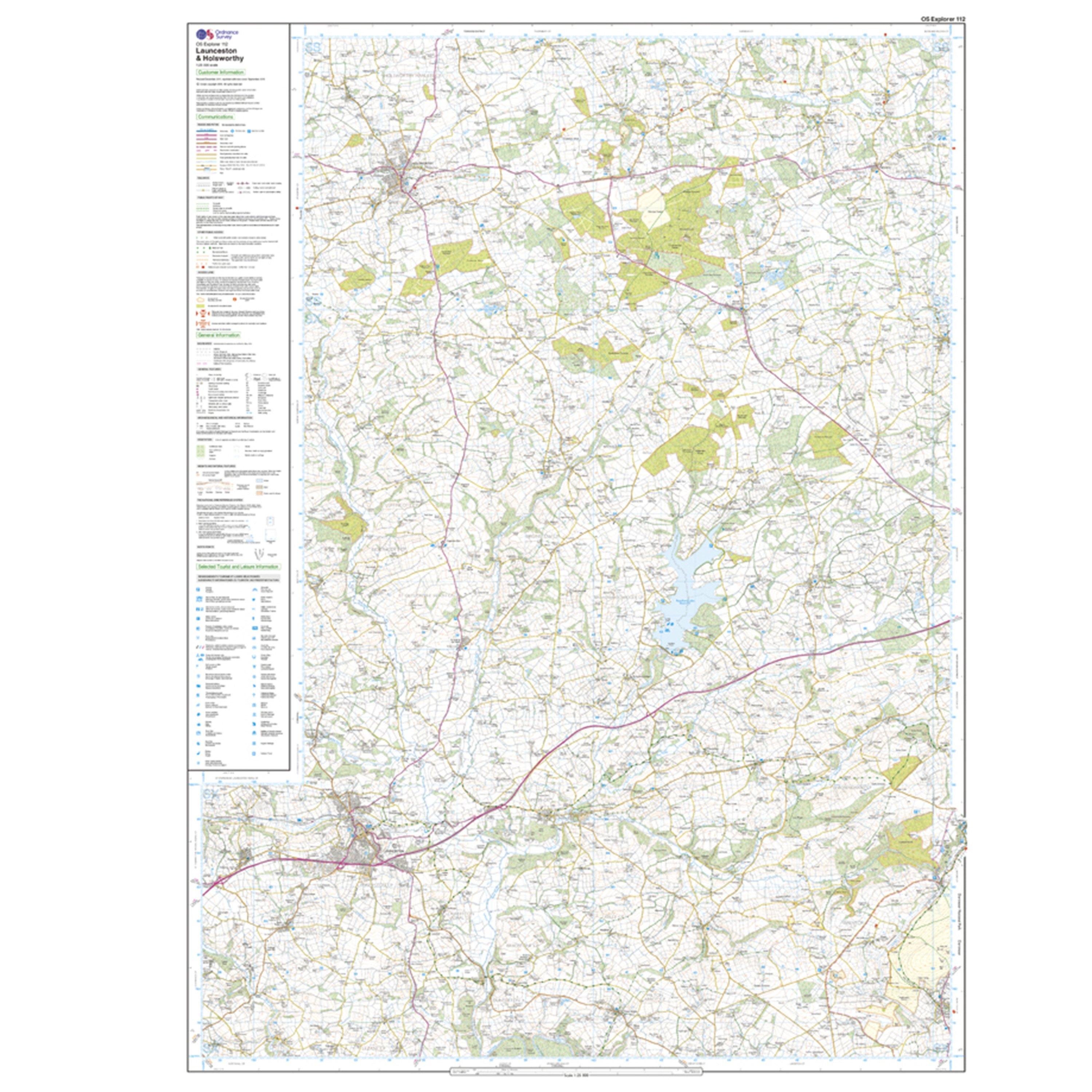 Explorer 112 Launceston & Holsworthy Map With Digital Version