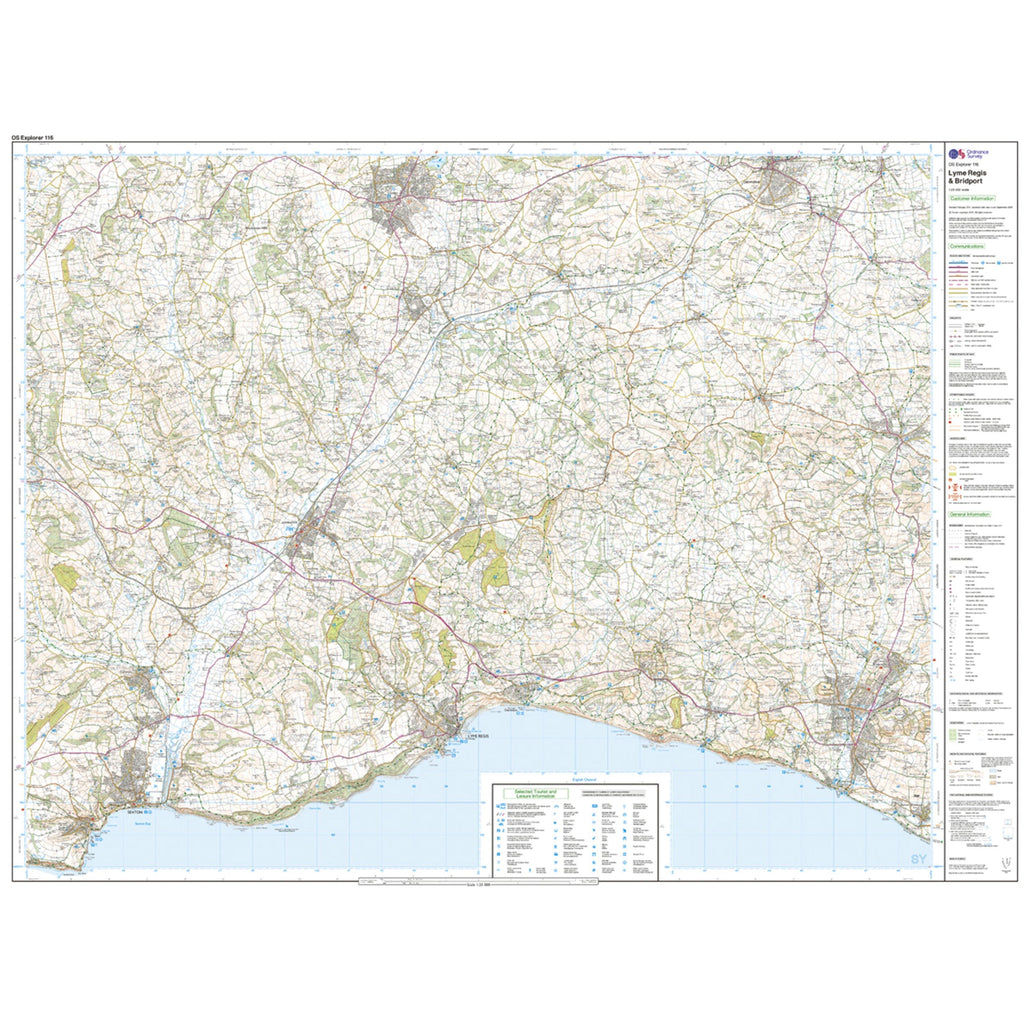 Explorer 116 Lyme Regis & Bridport Map With Digital Version