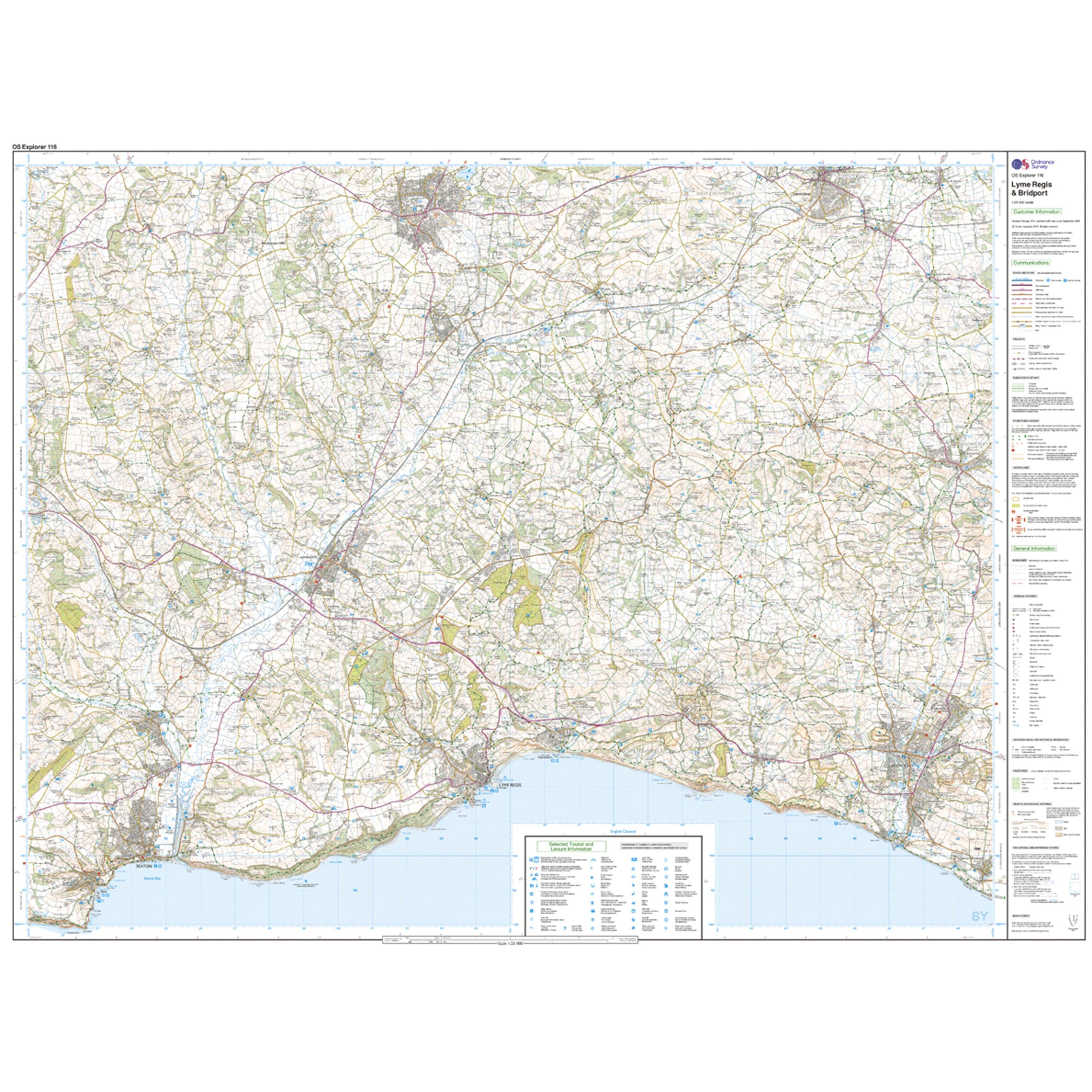 Explorer 116 Lyme Regis & Bridport Map With Digital Version