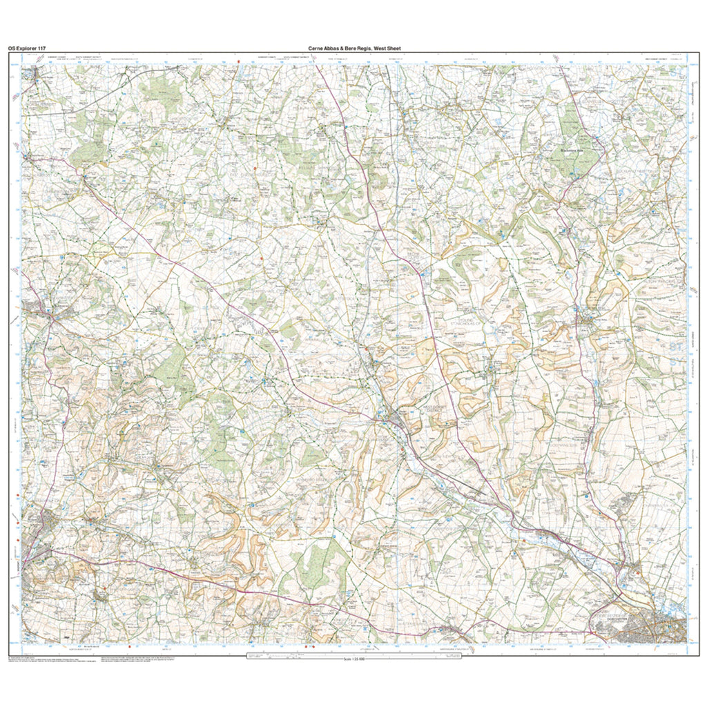 Explorer 117 Cerne Abbas & Bere Regis Map With Digital Version