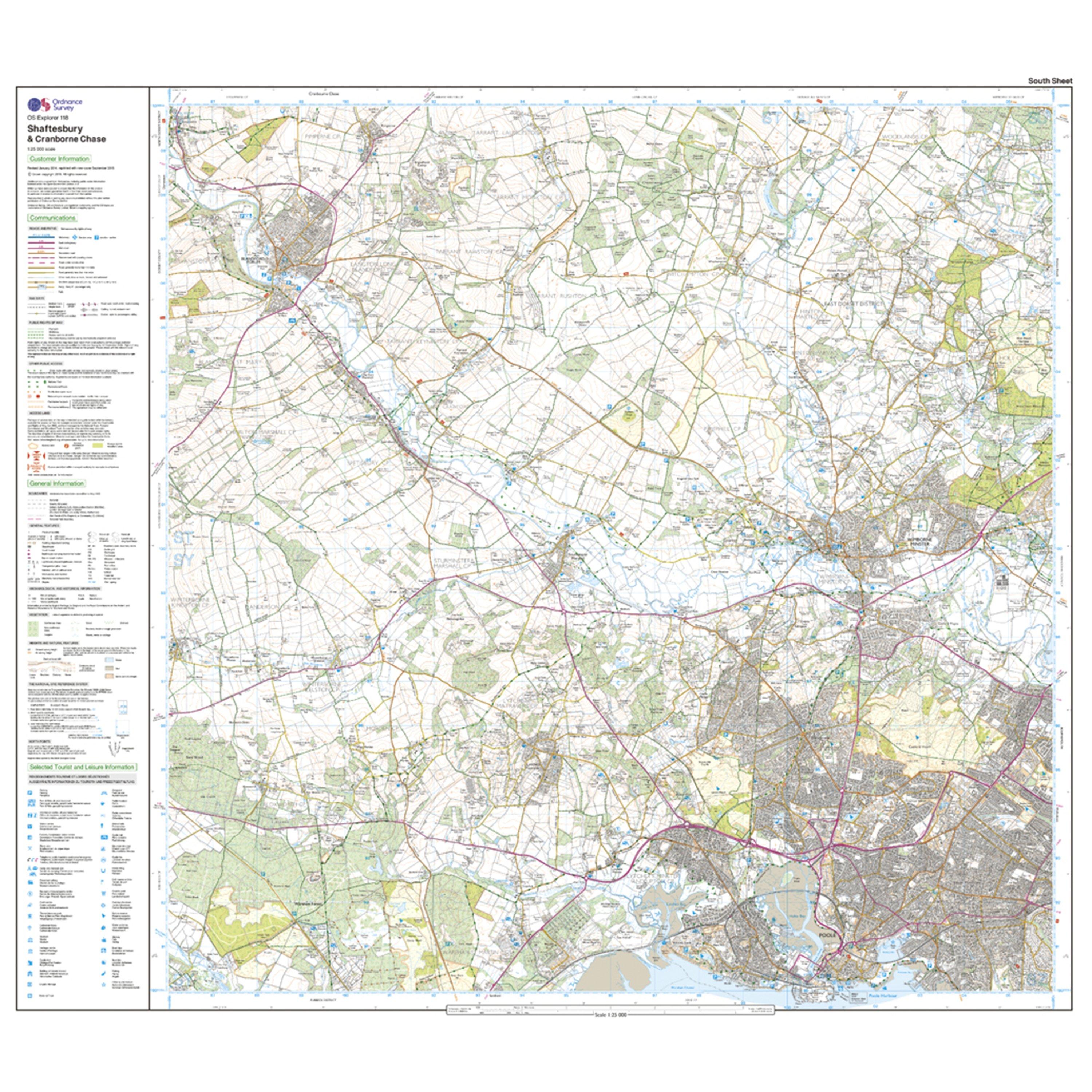 Explorer 118 Shaftesbury & Cranborne Chase Map With Digital Version