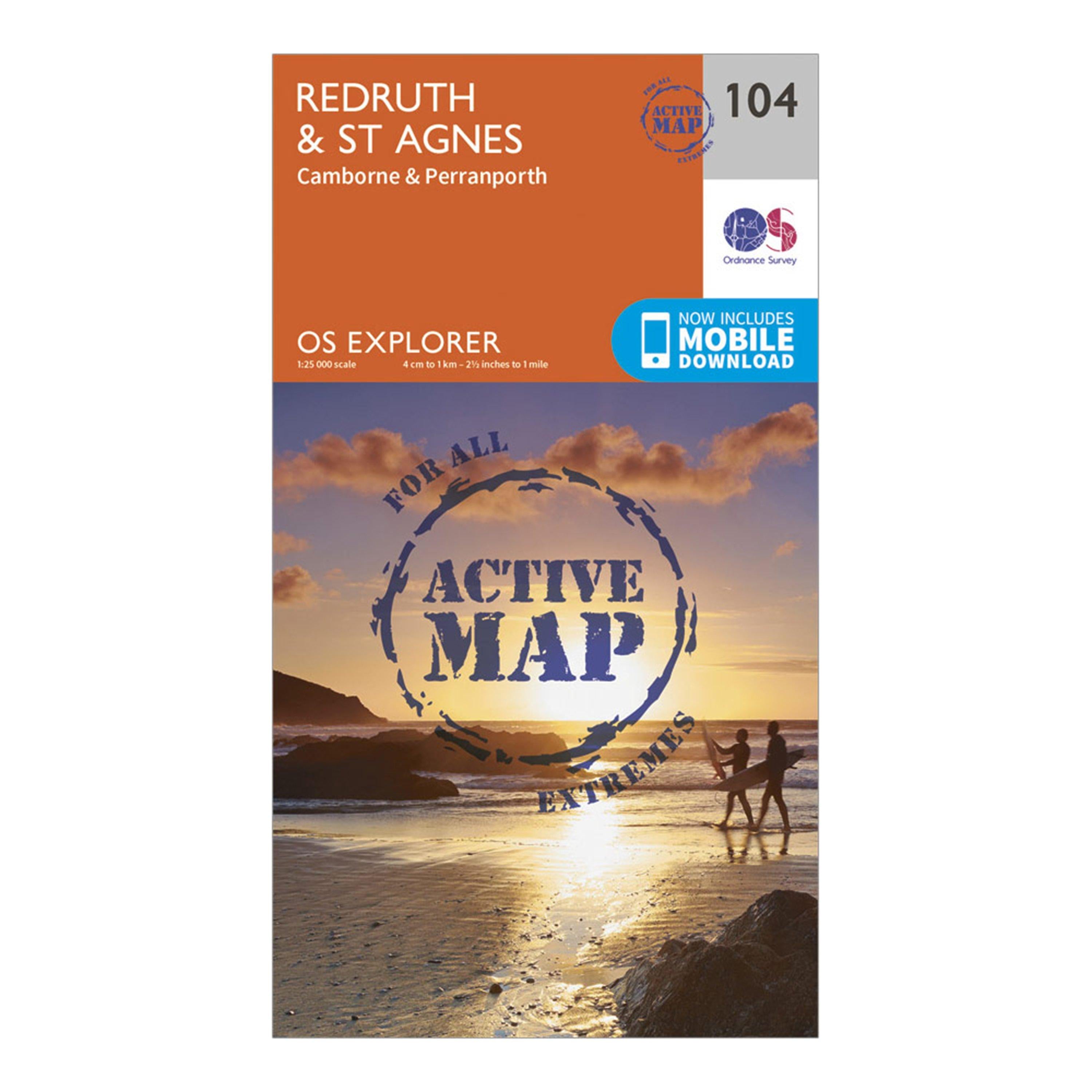Explorer Active 104 Redruth & St Agnes Map With Digital Version