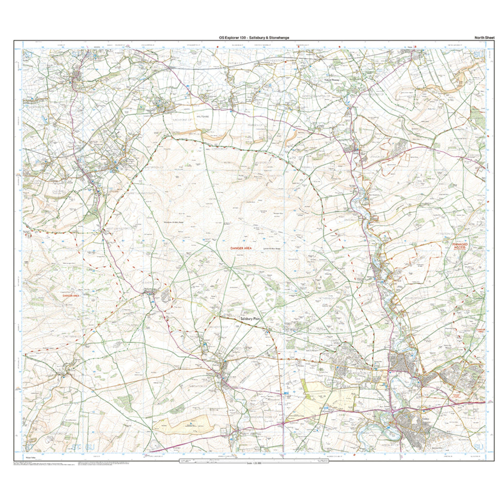 Explorer 130 Salisbury & Stonehenge Map With Digital Version