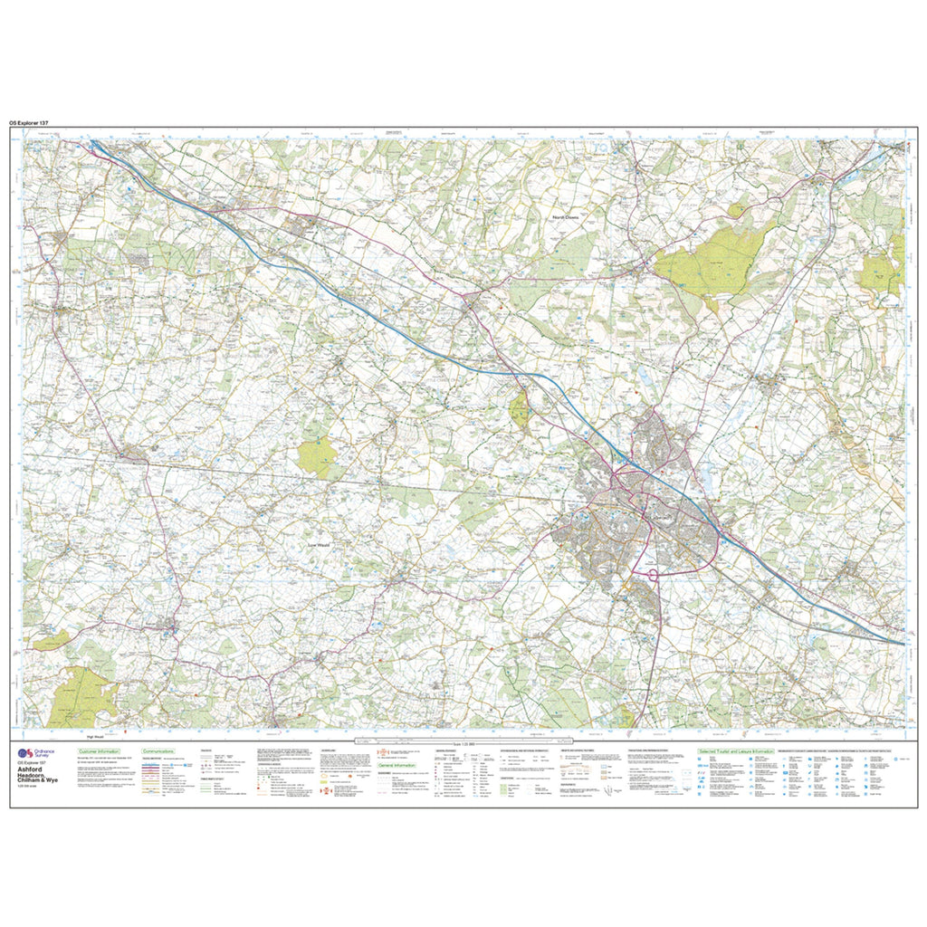 Explorer 137 Ashford Map With Digital Version