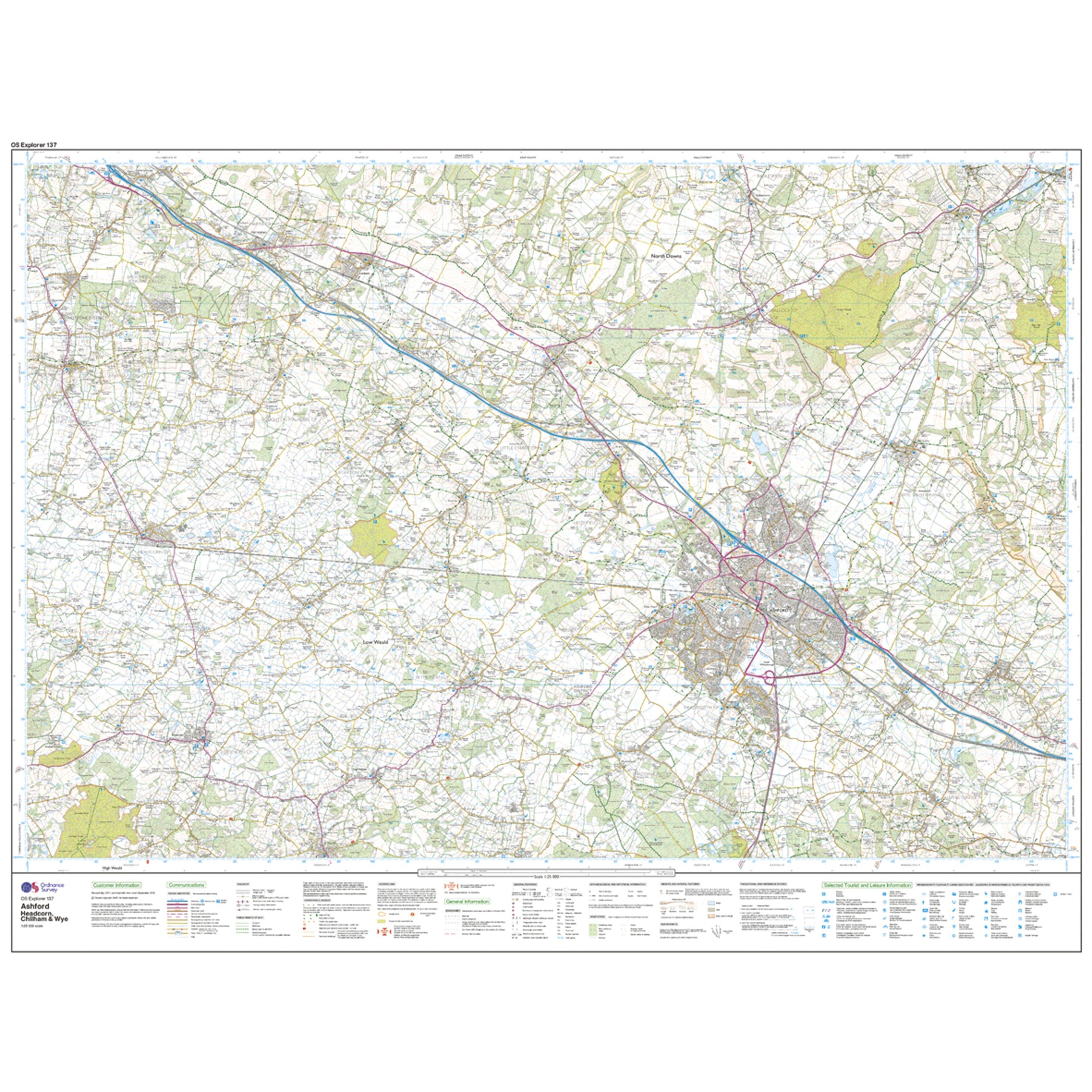 Explorer 137 Ashford Map With Digital Version