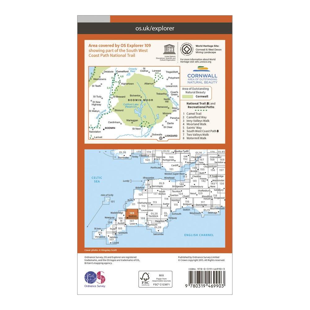 Explorer Active 109 Bodmin Moor Map With Digital Version