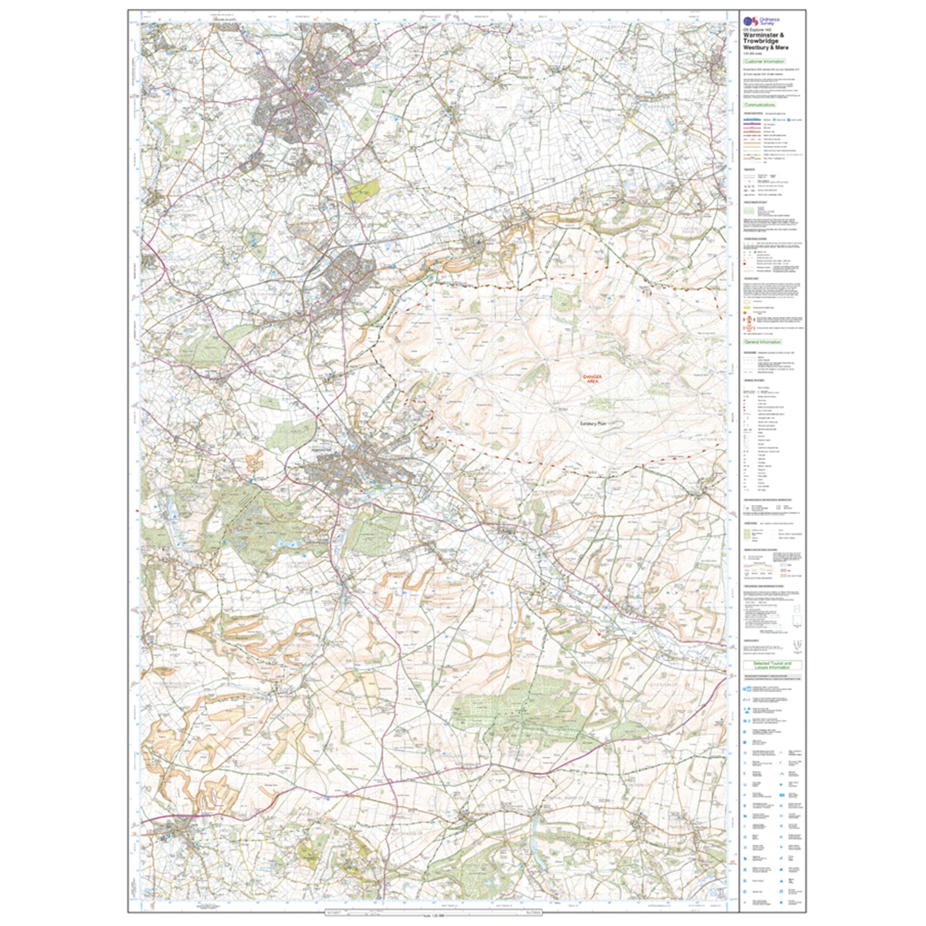 Explorer 143 Warminster & Trowbridge Map With Digital Version