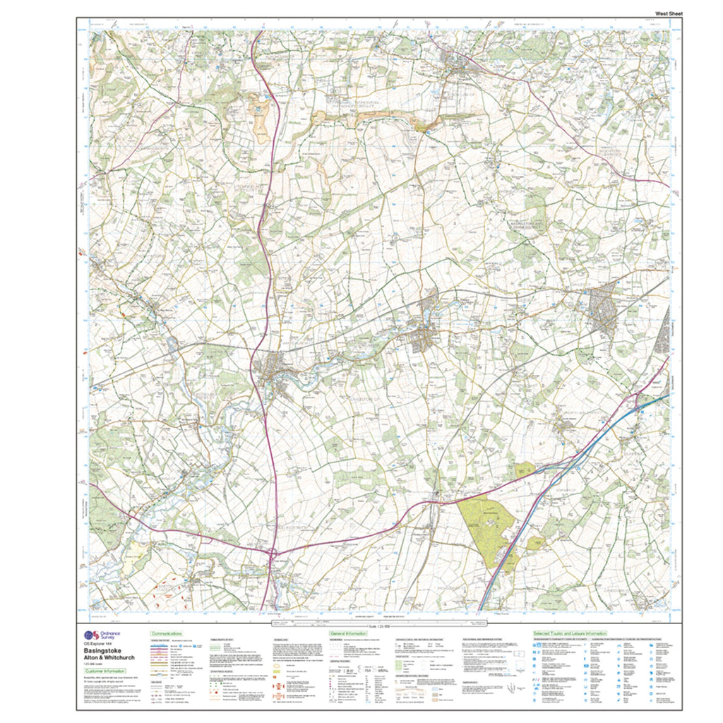 Explorer 144 Basingstoke, Alton & Whitchurch Map With Digital Version