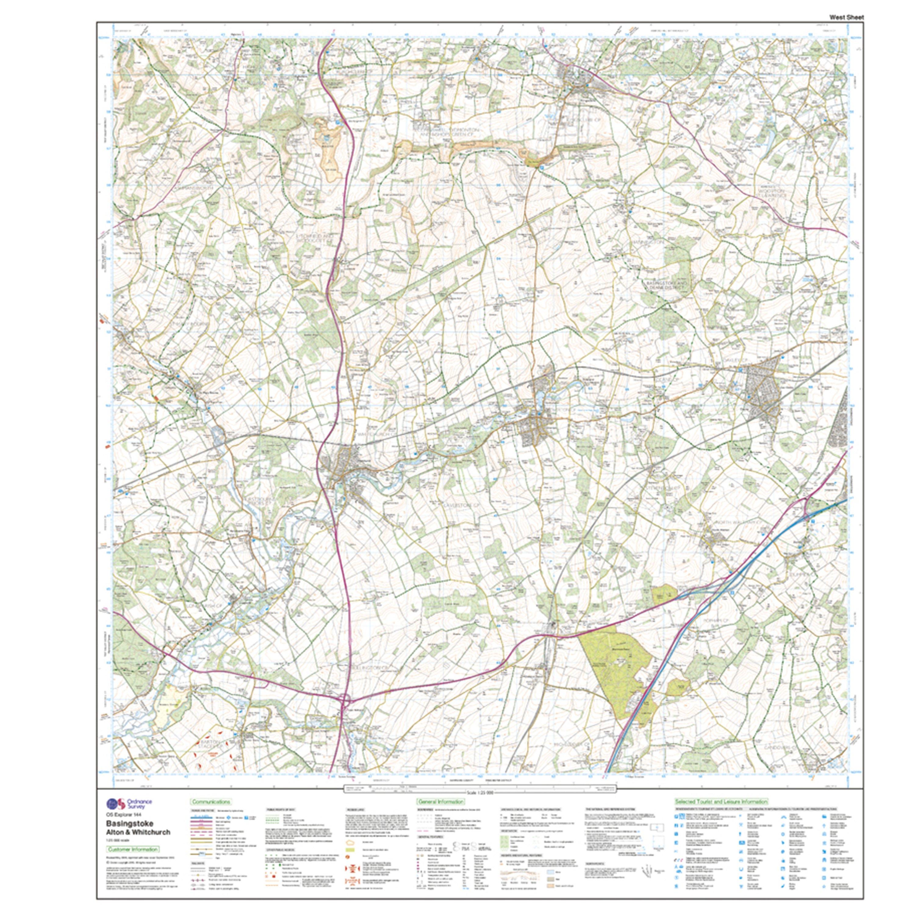 Explorer 144 Basingstoke, Alton & Whitchurch Map With Digital Version