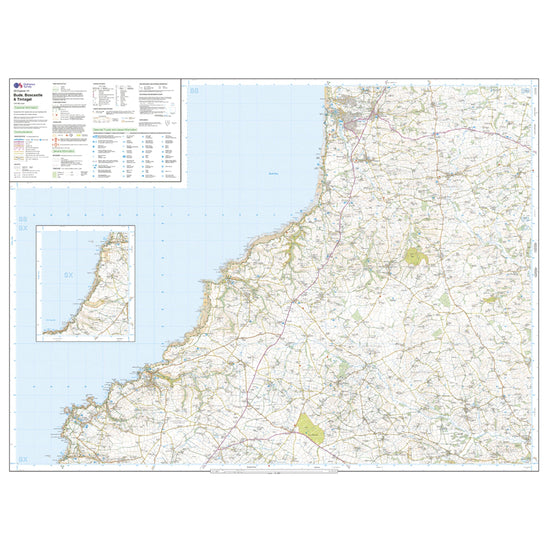 Explorer Active 111 Bude, Boscastle & Tintagel Map With Digital Version