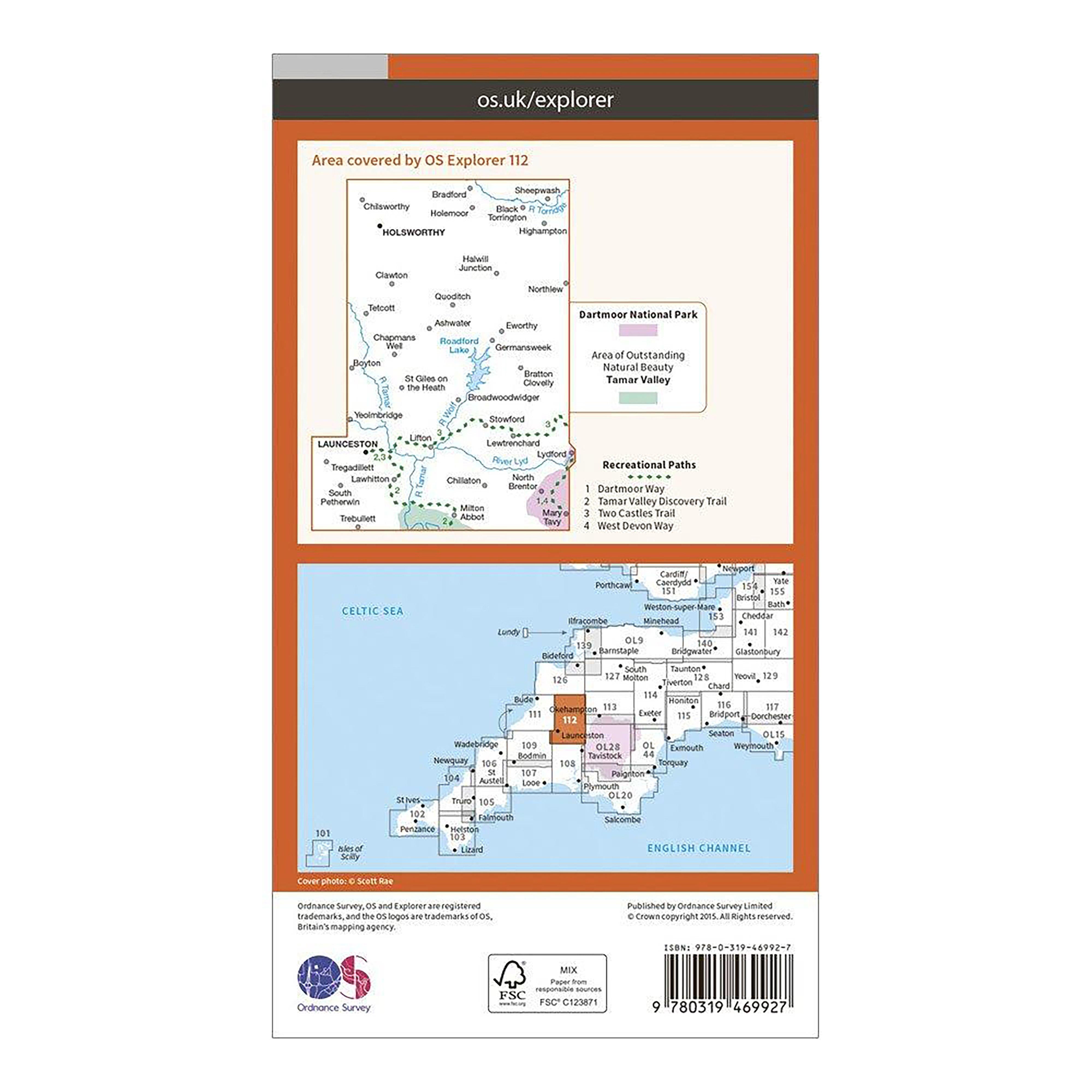 Explorer Active 112 Launceston & Holsworthy Map With Digital Version
