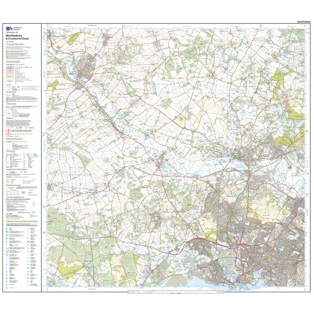 Explorer Active 118 Shaftesbury & Cranborne Chase Map With Digital Version