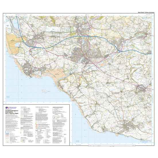 Explorer 151 Cardiff & Bridgend Map With Digital Version