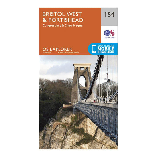 Explorer 154 Bristol West & Portishead Map With Digital Version