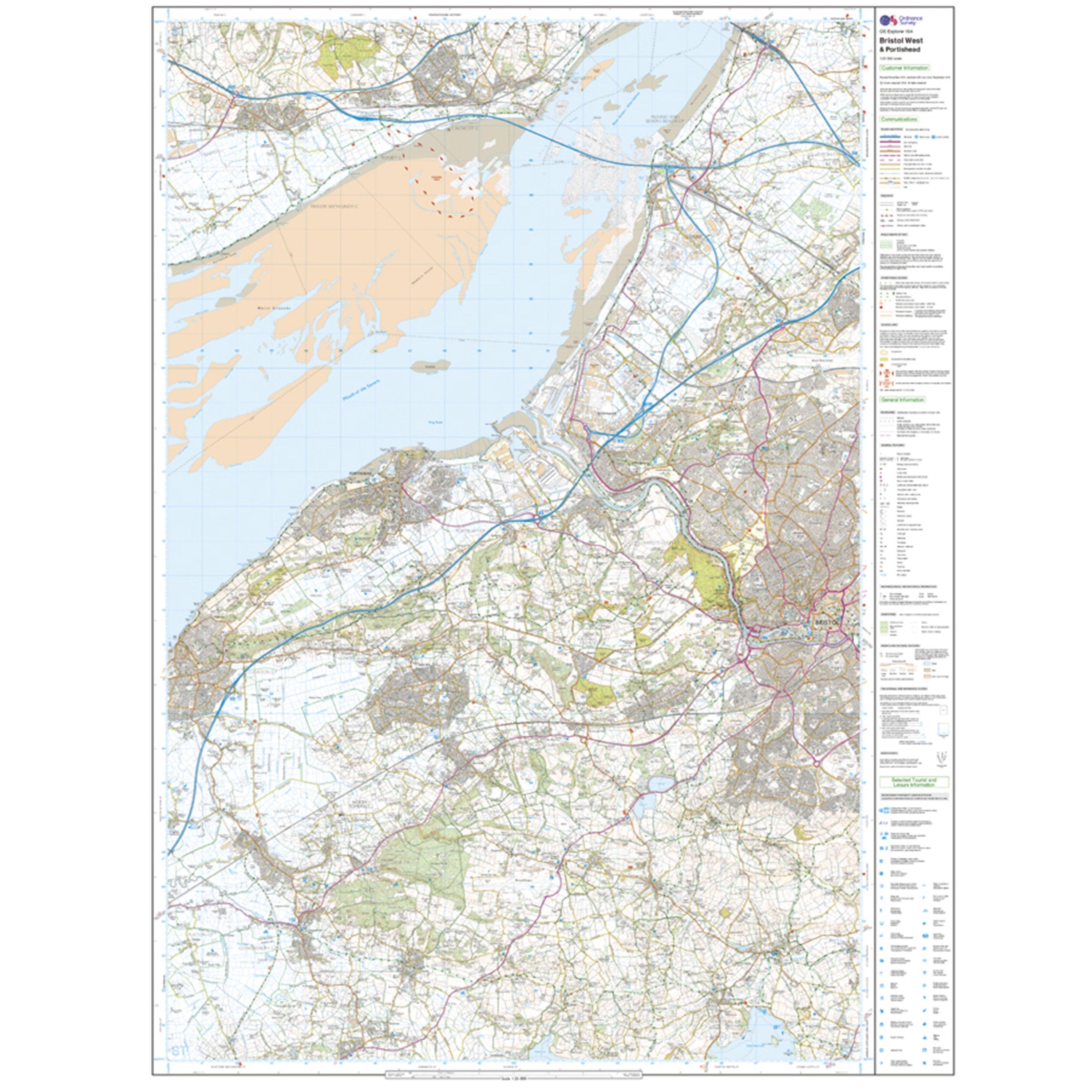 Explorer 154 Bristol West & Portishead Map With Digital Version