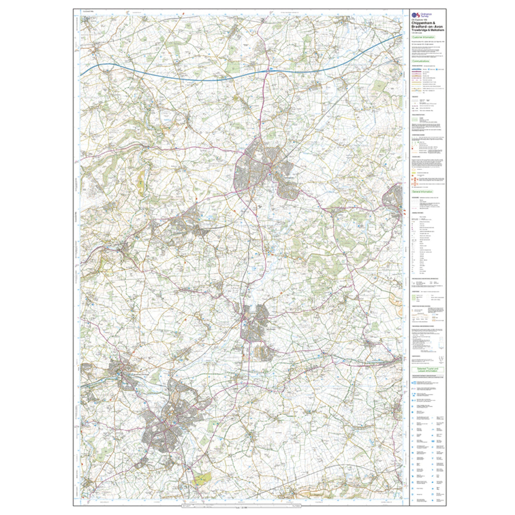 Explorer 156 Chippenham & Bradford-on-Avon Map With Digital Version