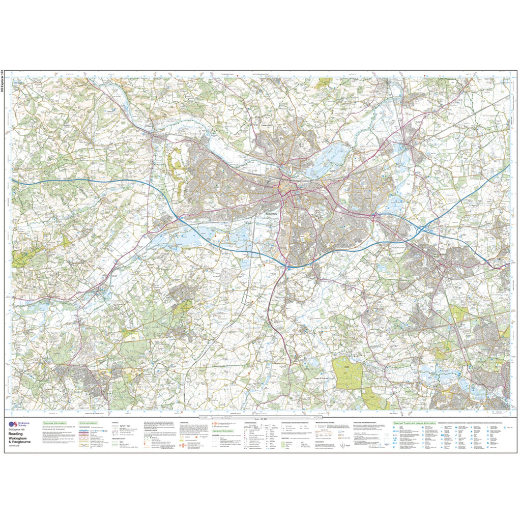 Explorer 159 Reading, Wokingham & Pangbourne Map With Digital Version