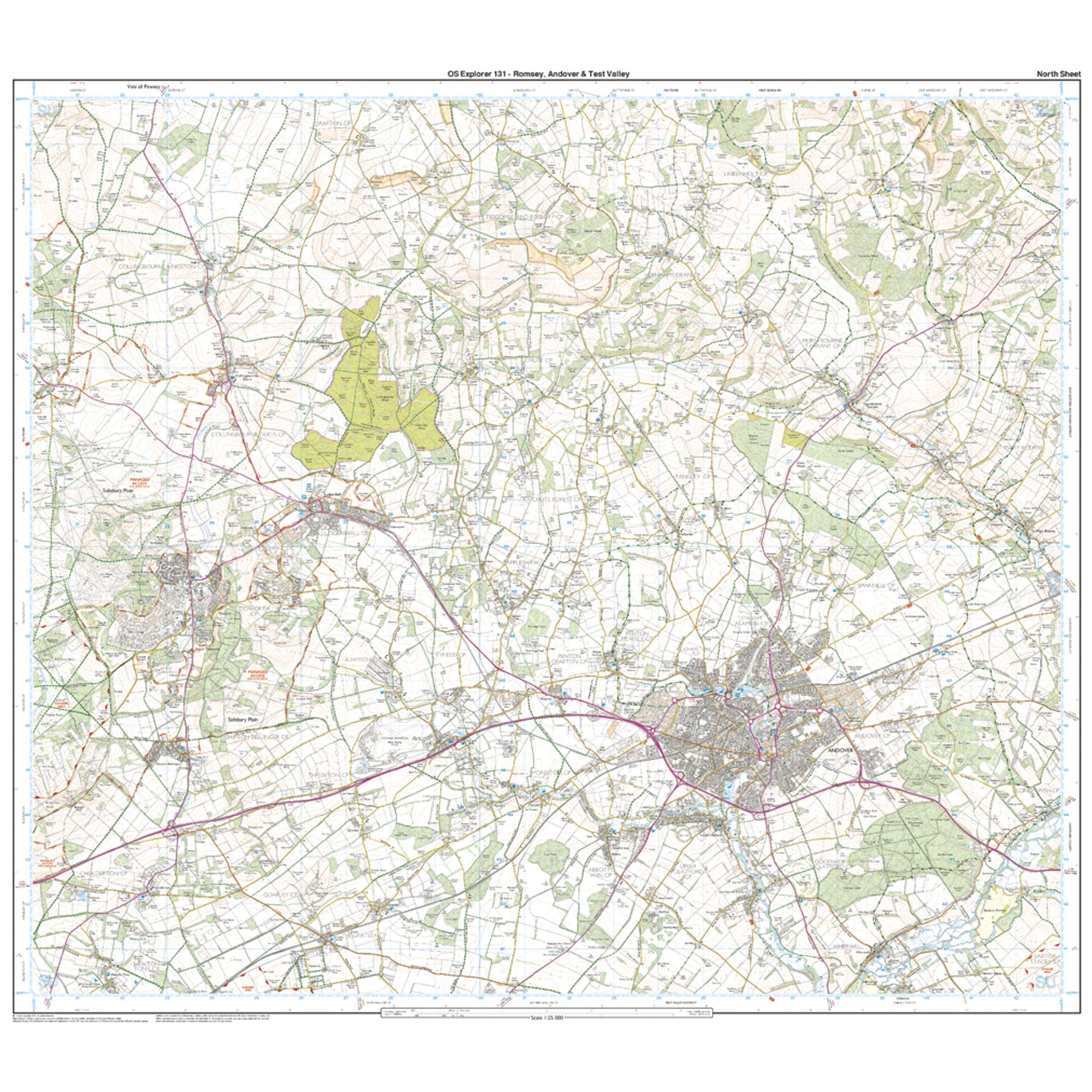 Explorer Active 131 Romsey, Andover & Test Valley Map With Digital Version