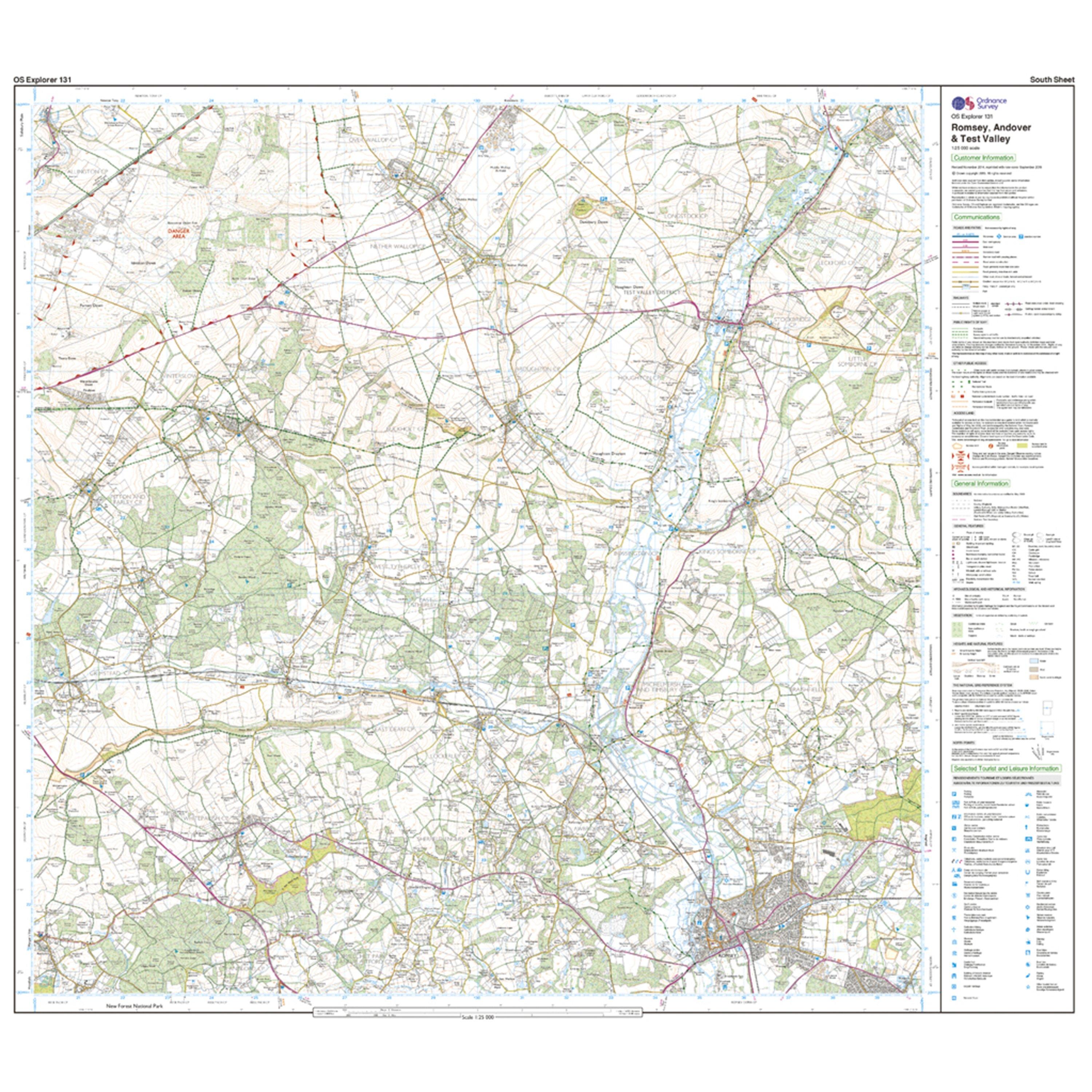 Explorer Active 131 Romsey, Andover & Test Valley Map With Digital Version