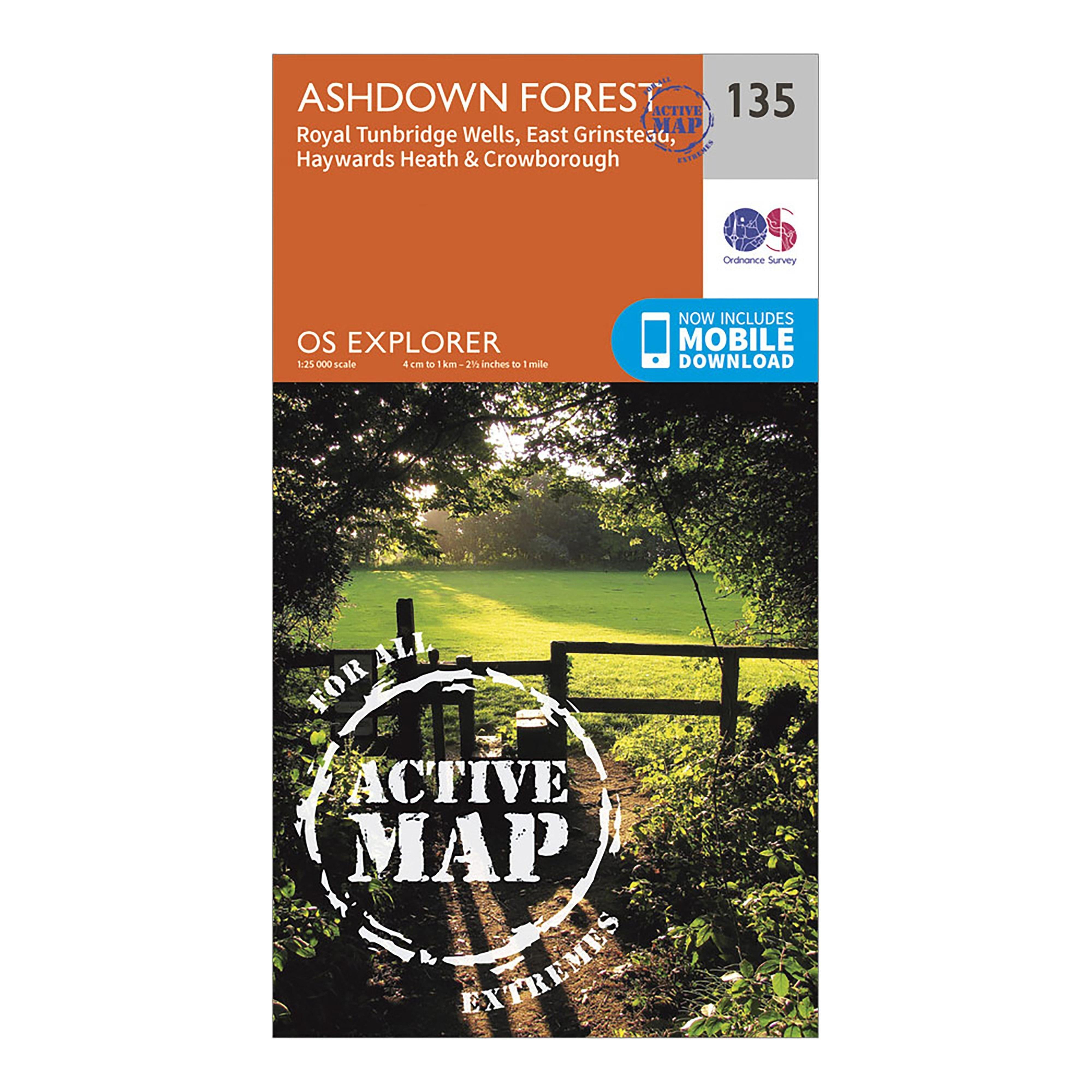 Explorer Active 135 Ashdown Forest Map with Digital Version