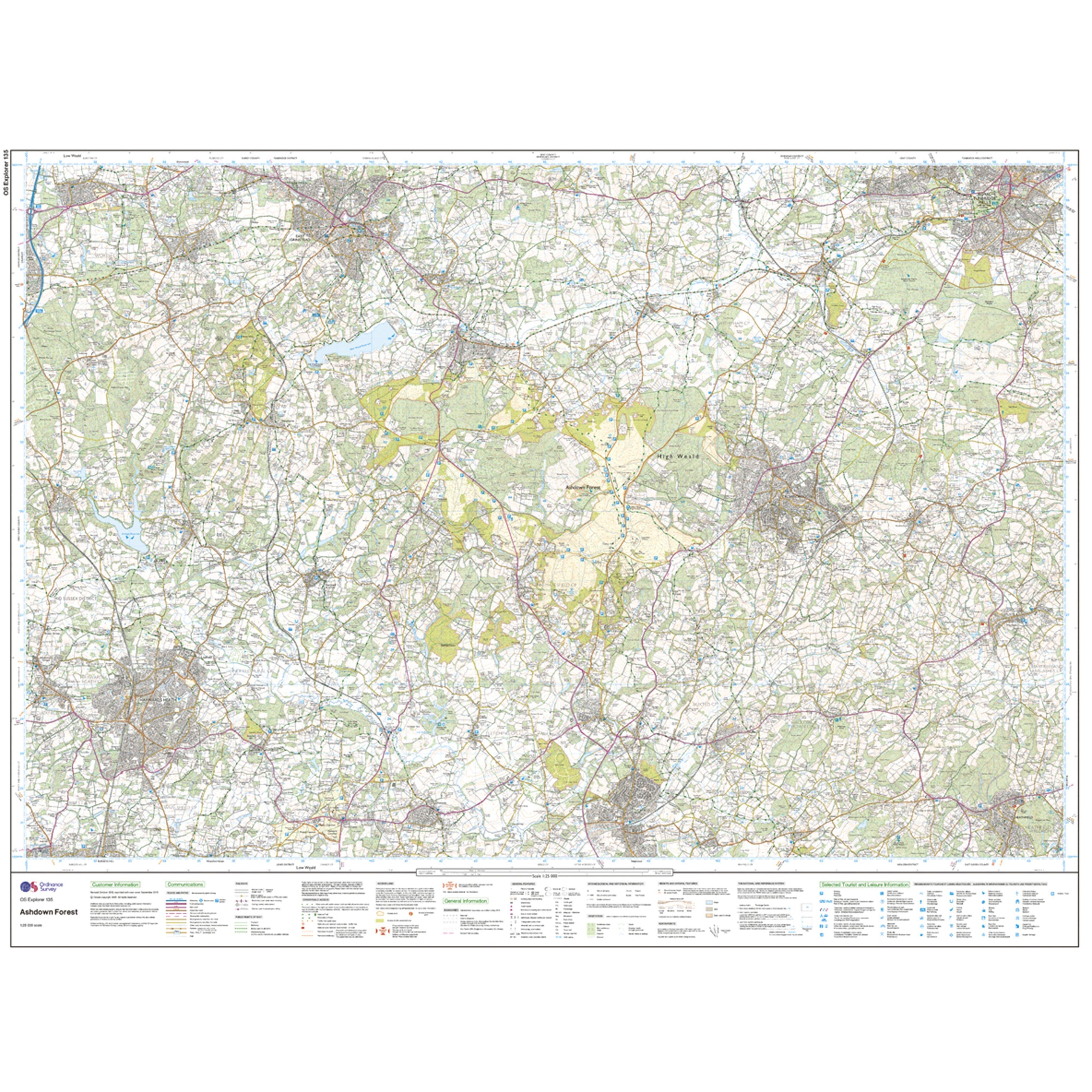 Explorer Active 135 Ashdown Forest Map with Digital Version