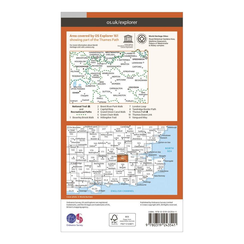 Explorer 161 London South Map With Digital Version