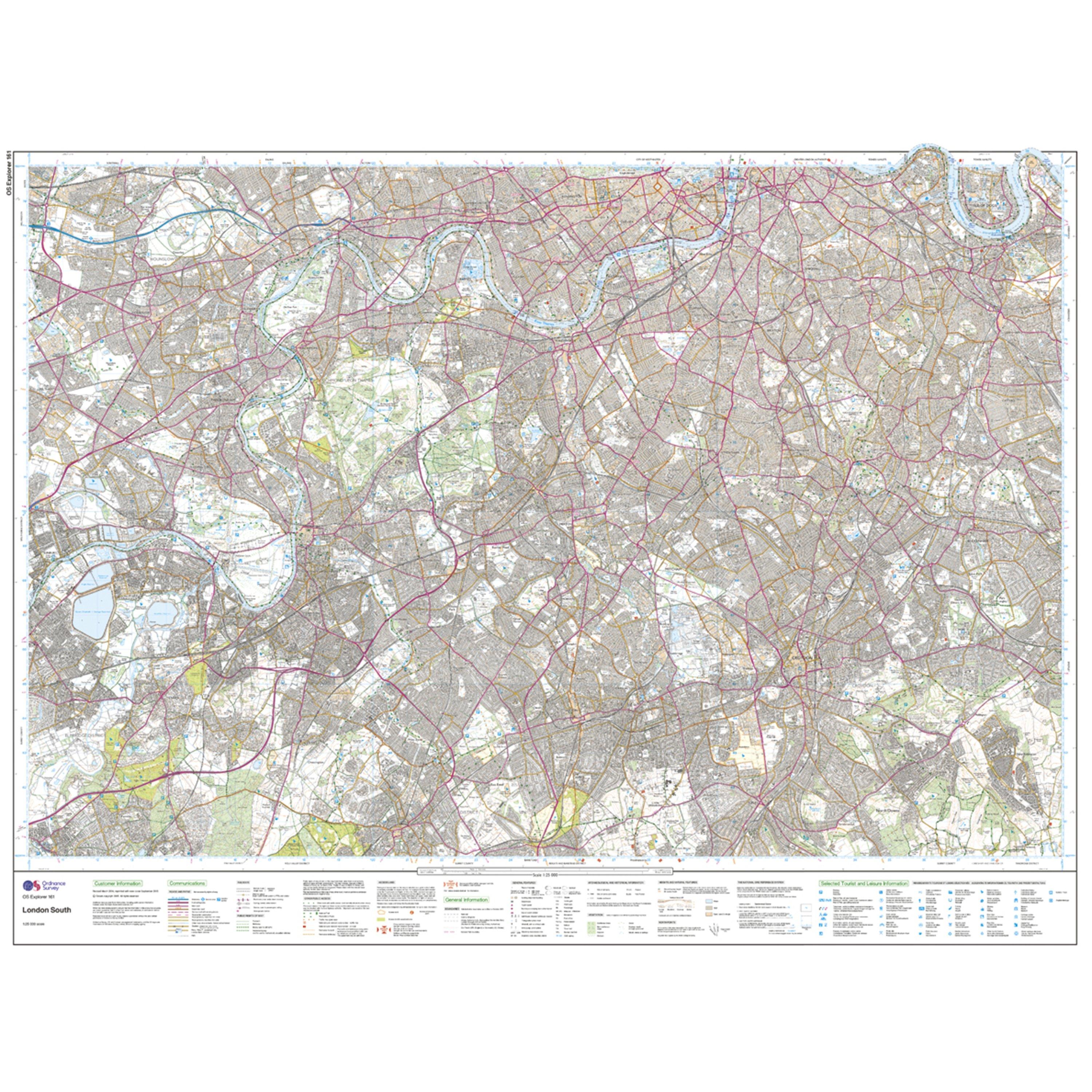 Explorer 161 London South Map With Digital Version