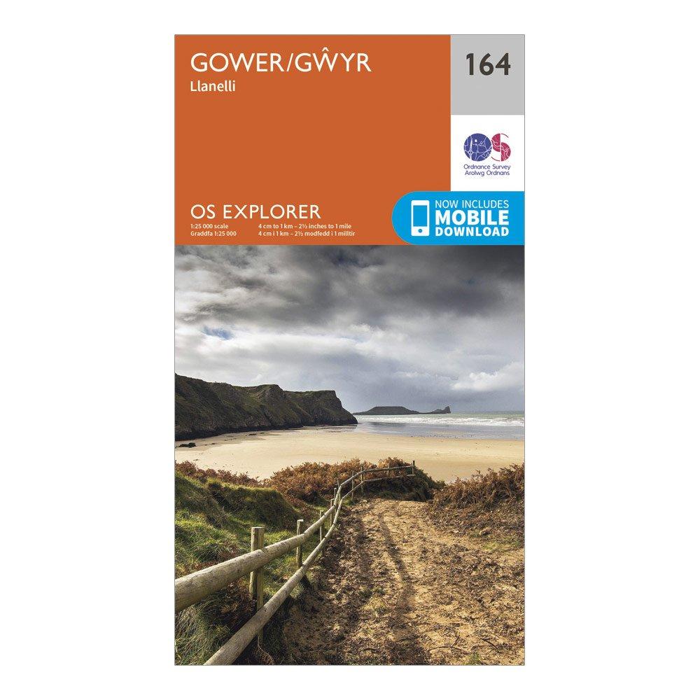 Explorer 164 Gower & Llanelli Map With Digital Version