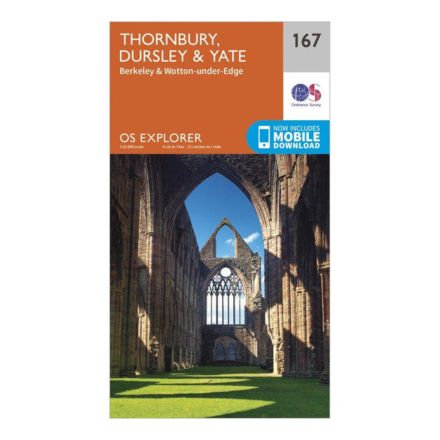 Ordnance Survey Explorer 167 Thornbury, Dursley & Yate Map With Digital ...