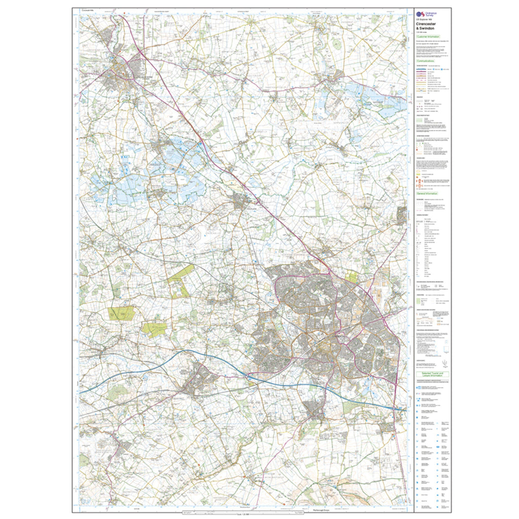 Explorer 169 Cirencester & Swindon Map With Digital Version