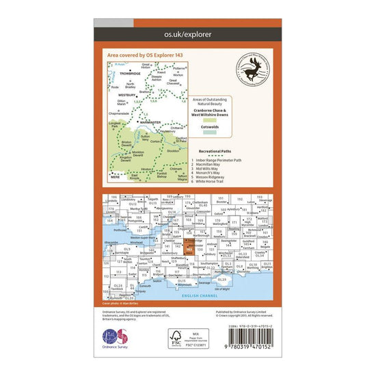 Explorer Active 143 Warminster & Trowbridge Map With Digital Version