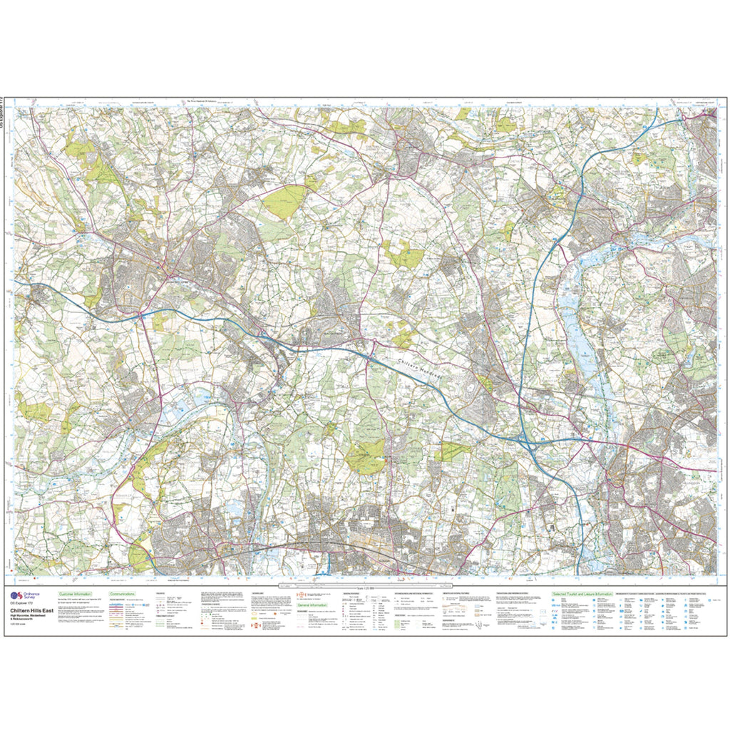 Explorer 172 Chiltern Hills East Map With Digital Version