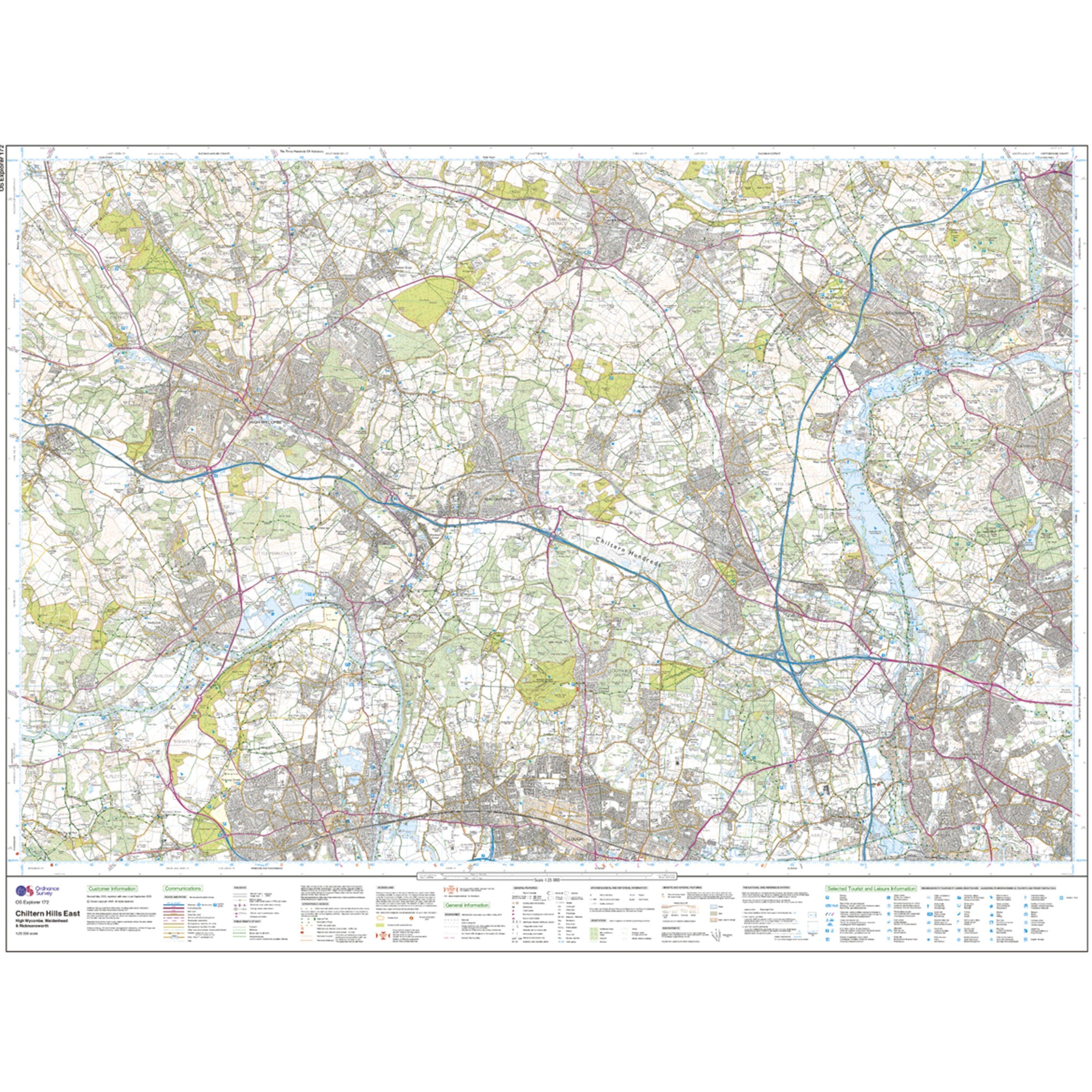Explorer 172 Chiltern Hills East Map With Digital Version
