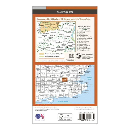 Explorer 173 London North Map With Digital Version
