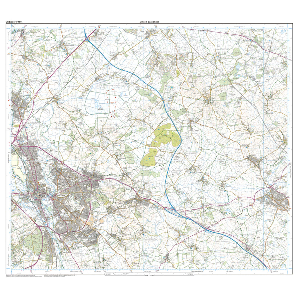 Explorer 180 Oxford, Witney & Woodstock Map With Digital Version