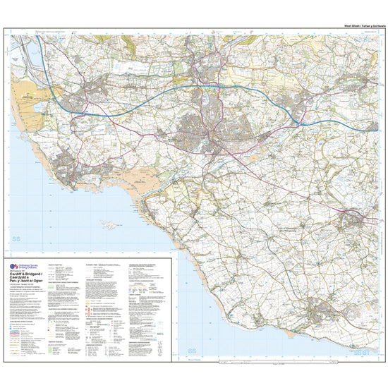 Explorer Active 151 Cardiff & Bridgend Map With Digital Version