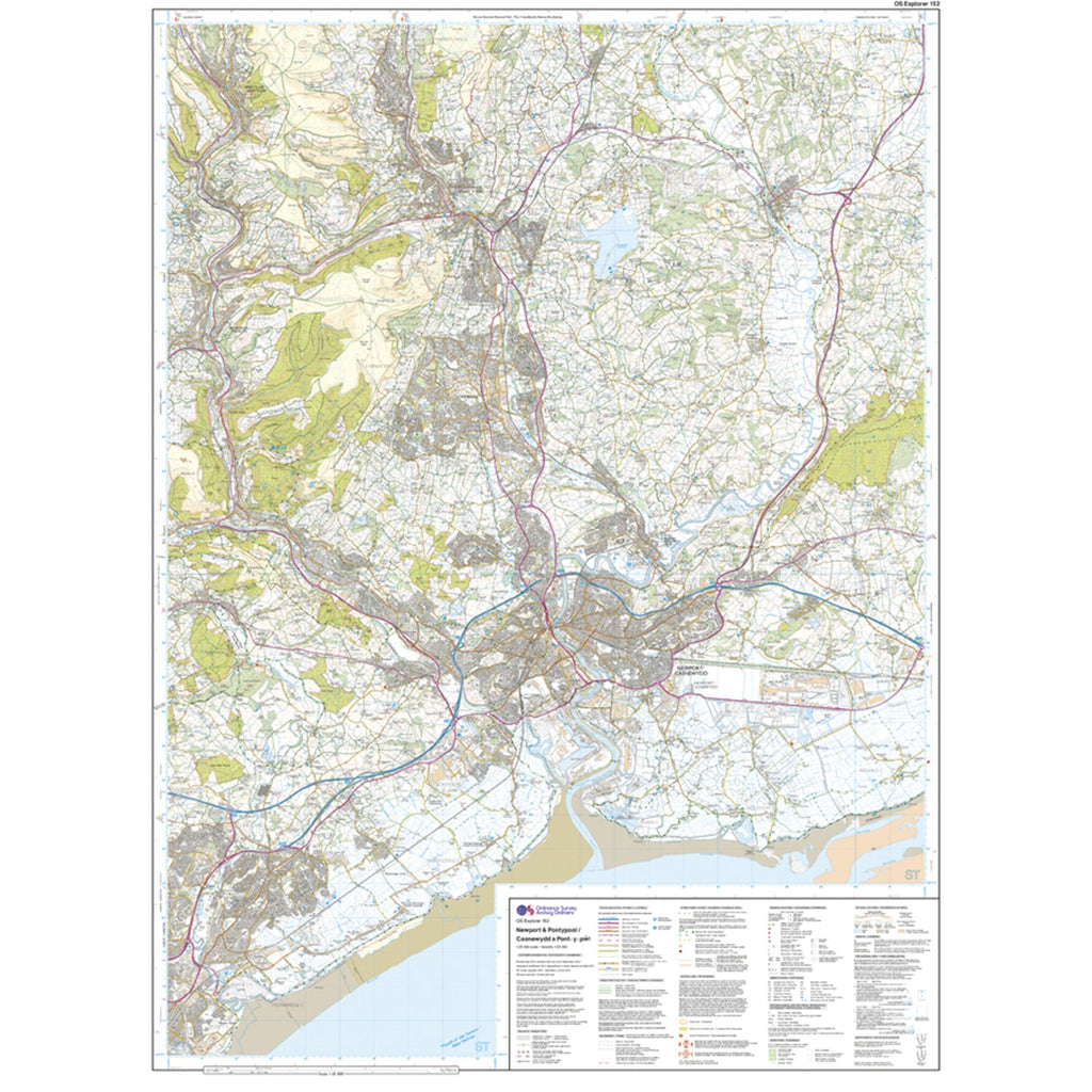 Explorer Active 152 Newport & Pontypool Map With Digital Version